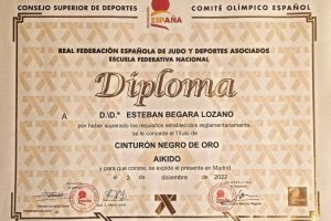 Reconocimiento Cinturon Negro Oro